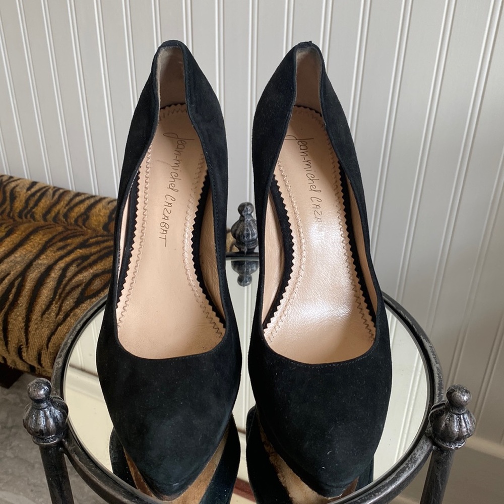 Jean – michel cazabat black, suede platform, high heel size 39